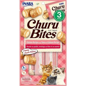 Churu Bites de pollo con atún y salmón