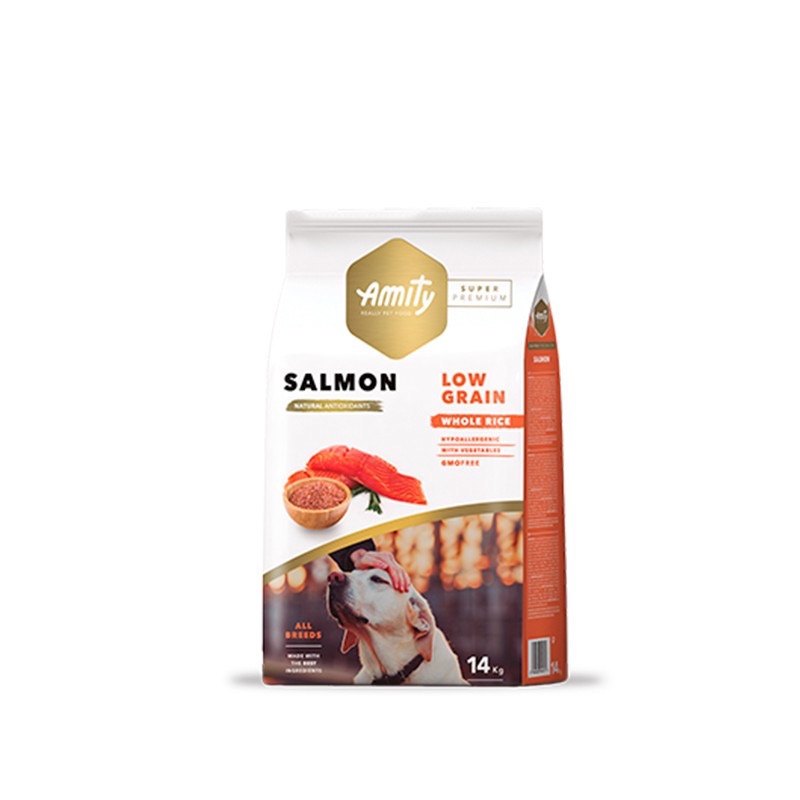 Amity Low grain Salmon Adult 14 KG